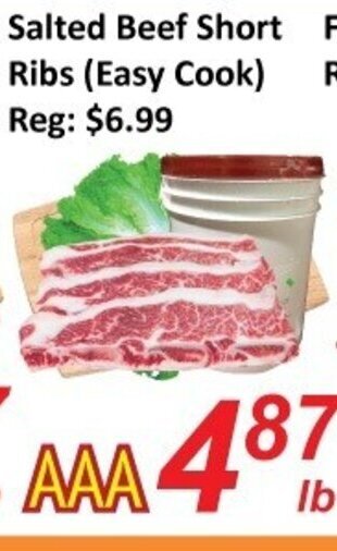 Fresh Win Foodmart Salted beef short ribs offer