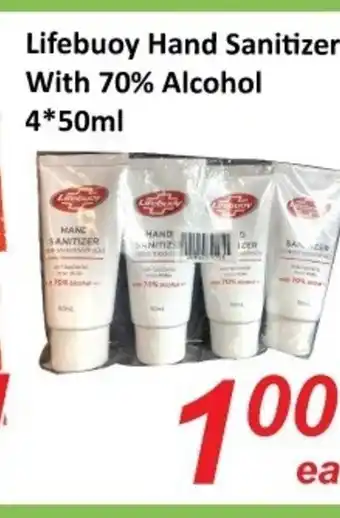 Fresh Win Foodmart Lifebouy hand sanitizer with 70% Alcohol offer