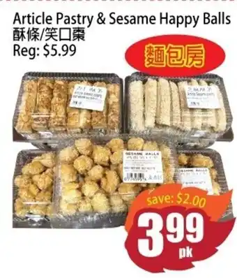 Article pastry & sesame happy balls