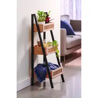 Giant Tiger Debbie Travis® Rattan Ladder Shelf, Black offer