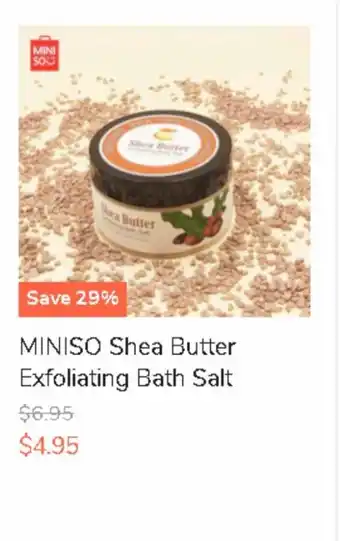 Miniso MINISO shea butter exfoliating bath salt offer