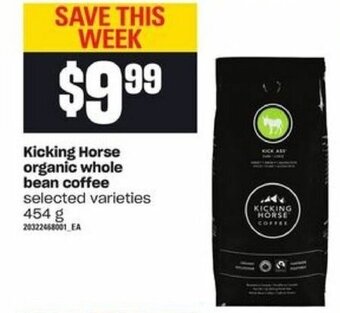 Loblaws Kicking horse organic whole bean coffee offer