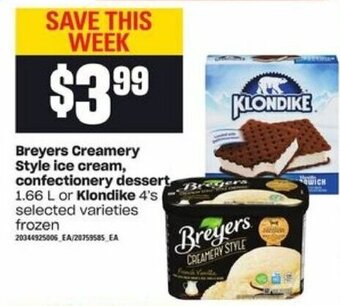 Loblaws Breyers creamery style ice cream offer