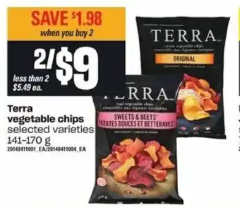 Loblaws Terra vegetable chips offer