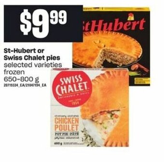Loblaws St-hubert or swiss chalet pies offer