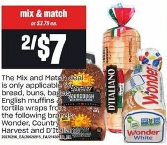 Loblaws The mix and match deal is only applicable for bread offer