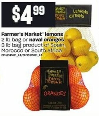Loblaws Farmer's market lemons offer