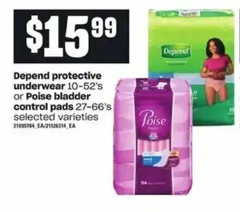 Loblaws Depend protective underwear offer