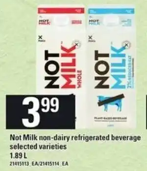 Loblaws Not milk non-dairy refrigerated beverage selected varieties offer