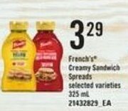Loblaws French's creamy sandwich spreads offer