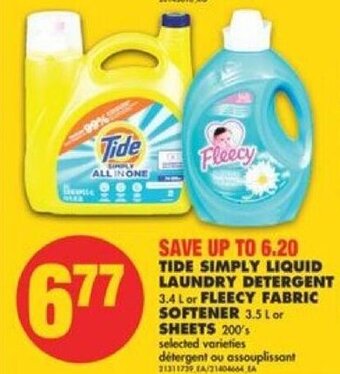 No Frills Tide simply liquid laundry detergent offer