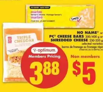 No Frills No name PC cheese bars offer