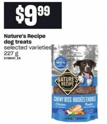 Zehrs Markets Nature's recipe dog treats offer
