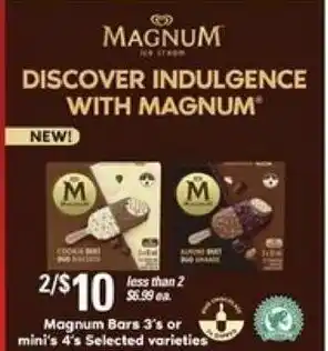 Zehrs Markets Magnum bars 3's offer