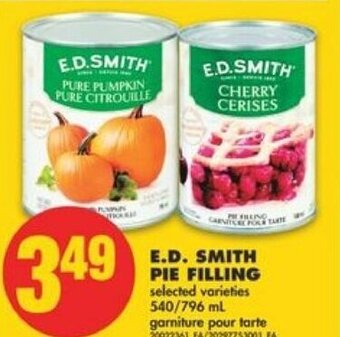 No Frills E.D. Smith pie filling offer