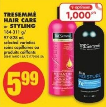 No Frills Tresemmé hair care or styling offer