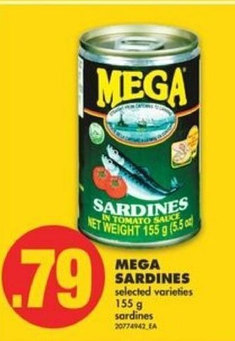 No Frills Mega sardines offer