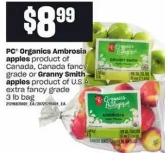 Dominion Organics ambrosia apples or granny smith apples offer