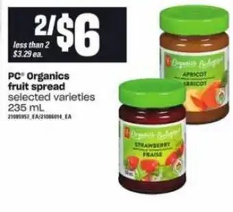 Organics fruit spread