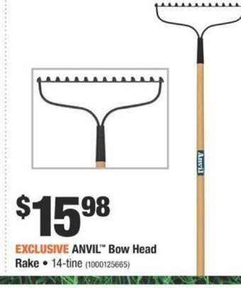 Home Depot Anvil Bow Head Rake offer