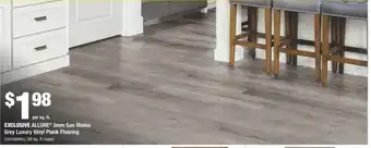Home Depot Allure 3mm San Mateo Grey Luxury Vinyl Plank Flooring offer