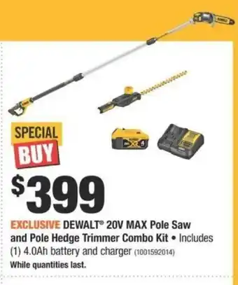 Home Depot Dewalt 20V Max Pole Saw offer