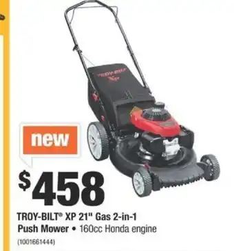 Home Depot Troy-Bilt XP 21 Gas 2-in-1 Push Mower offer