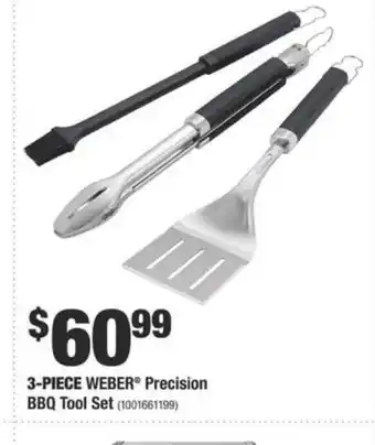 Home Depot 3-Piece Weber Precision BBQ Tool Set offer