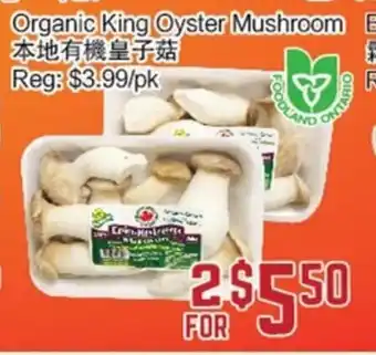C&C Supermarket Organic king oyster mushroom offer