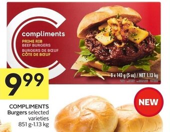 Foodland Compliments burgers offer