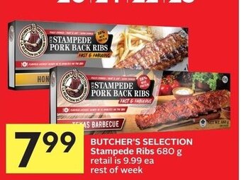 Foodland Butcher's selection stampede ribs offer