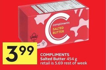 Foodland Compliments salted butter offer