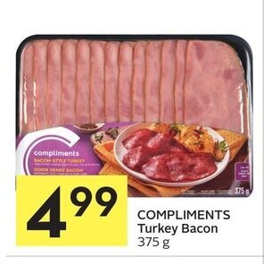 Foodland Compliments turkey bacon offer