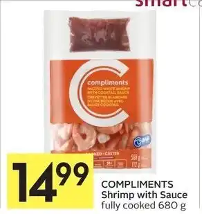 Foodland Compliments shrimp with sauce offer