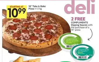 Foodland 16" Take & bake pizza offer