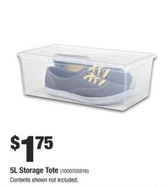 Home Depot 5L storage tote offer