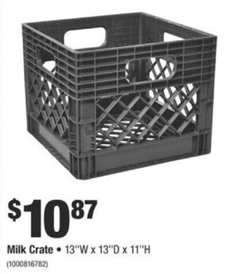 Home Depot Milk crate offer