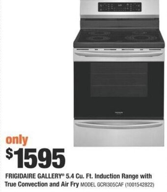 Home Depot FRIGIDAIRE GALLERY 5.4 cu. ft. induction range with true convection and air fry offer