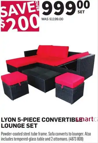 Co-op Lyon 5-piece convertible lounge set offer