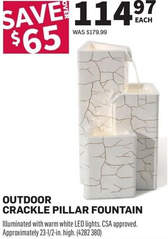 Co-op Outdoor crackle pillar fountain offer