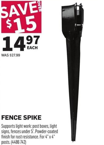 Co-op Fence spike offer