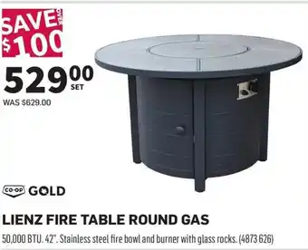 Co-op Lienz fire table round gas offer