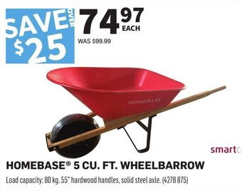 Co-op Homebase 5 cu. ft. wheelbarrow offer