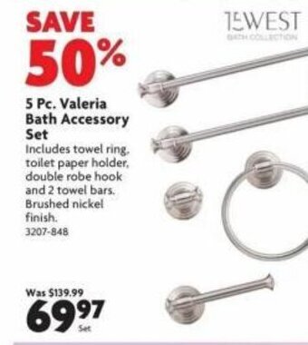 Home Hardware 5 pc. valeria bath accessory set offer