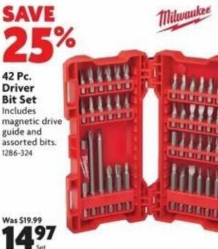 Home Hardware 42 pc. driver bit set offer
