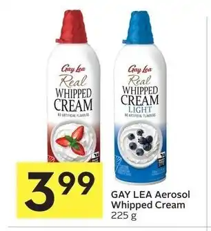 Foodland Gay lea aerosol whippes cream offer