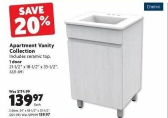 Home Hardware Apartment vanity collection offer