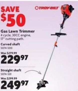 Home Hardware Gas lawn trimmer offer