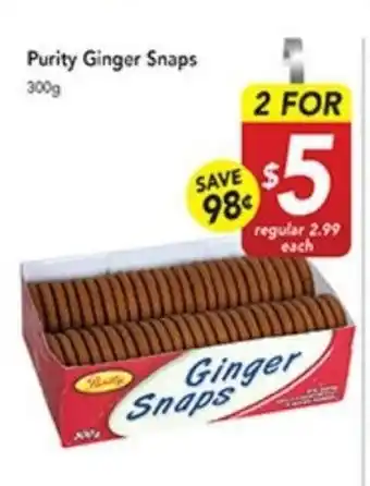 Pipers Purity Ginger Snaps offer