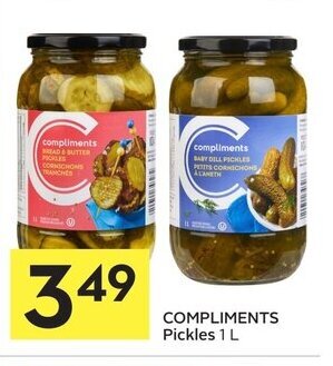 Foodland Compliments pickles offer